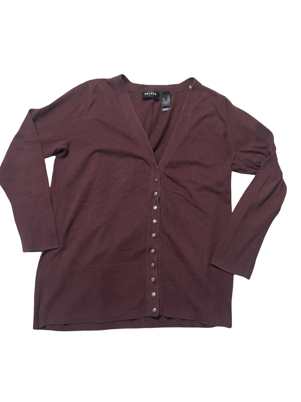 Axcess Maroon V-Neck Cardigan